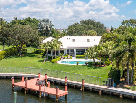 Moorings pool home has abundant river and yacht club views