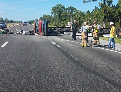 I-95 NB open after truck rollover in Fellsmere