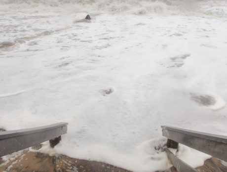 Photos: High waves, storm surge at Conn Beach