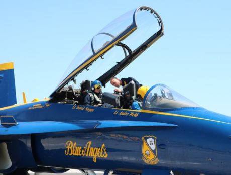 Photos – ‘Exhilarating’: Superintendent flies with Blue Angels