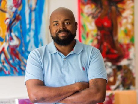 Artist Jemal Hayes turns ideas into action paintings