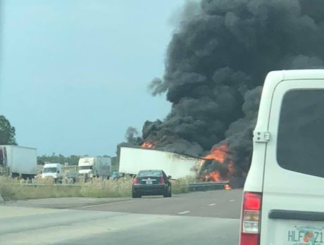 Lanes reopen after Brevard semi fire caused heavy traffic in Fellsmere