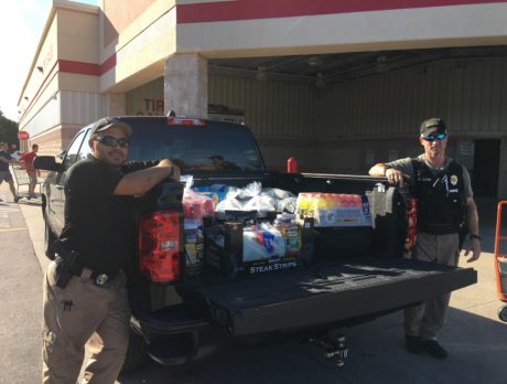 Shores officers deliver supplies to hurricane victims