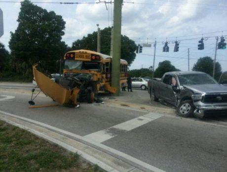 No students hurt in afternoon bus crash