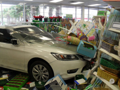 Driver crashes into Sebastian Dollar Tree