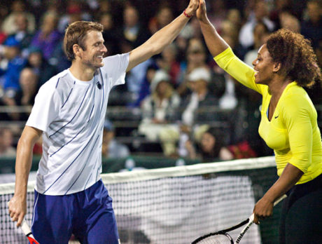 Mardy Fish And Serena Williams Play Hard in the Rain