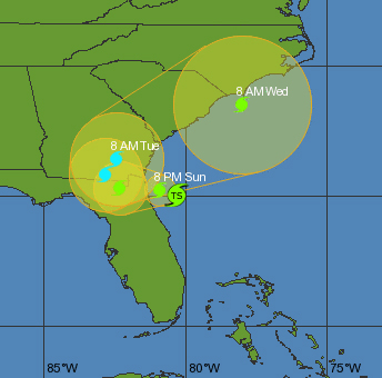 Update: Subtropical Storm Beryl back to tropical storm strength