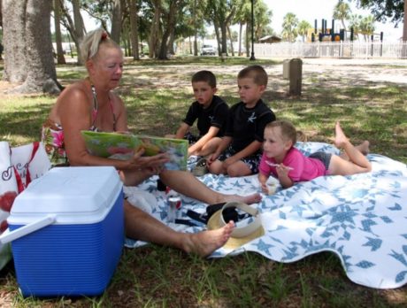 Story time at Riverview Park