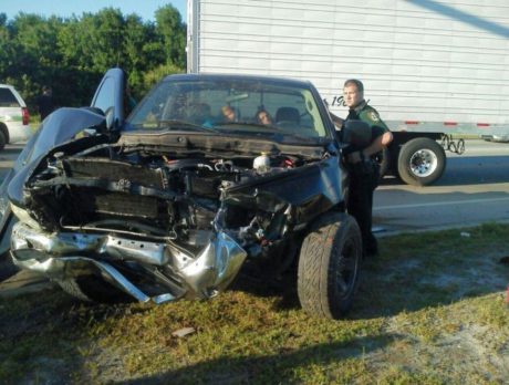 Driver ‘lucky to be alive’ after semitrailer hits truck