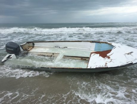 Boat washes ashore south of Vero Beach
