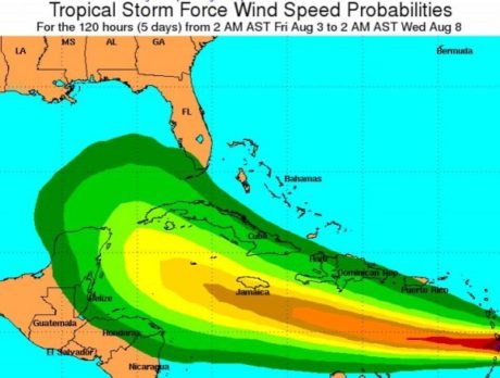 Tropical Storm Ernesto headed for Gulf