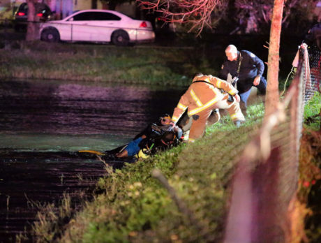 UPDATE: Man dies following crash in pond