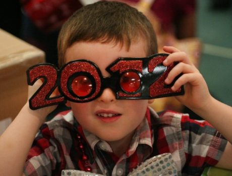 Children, parents ring in New Year early at book center