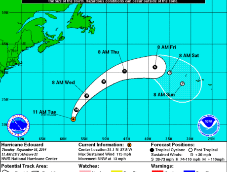 Hurricane Edouard: ‘First major hurricane of the season’