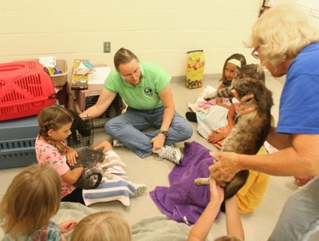 Kids learn about cats at Humane Society