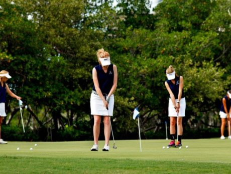 St. Edward’s Girls Golf Team Practices Putting