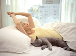 Taking cat naps can help support breast cancer awareness