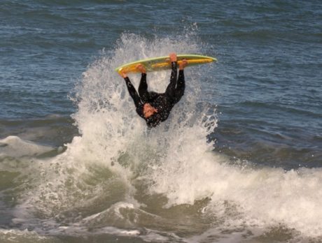 Braving the cold to hit the water