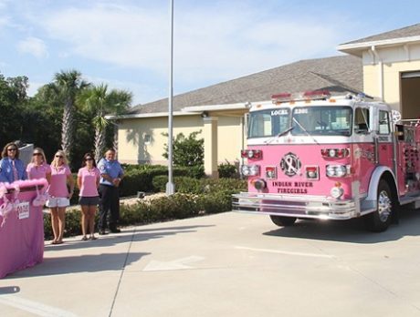 Hot pink fire truck makes its debut in Vero Beach