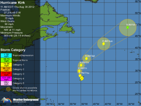 Hurricane Kirk forms in Atlantic