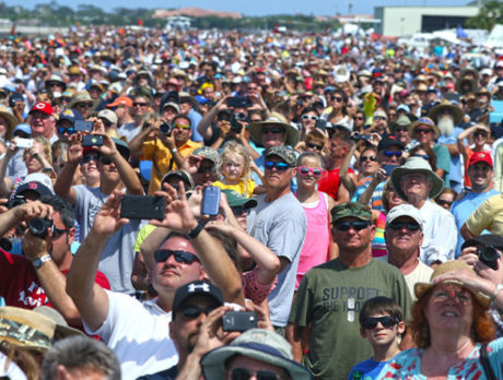 AIR SHOW: Tens of thousands crowd below to see planes soar