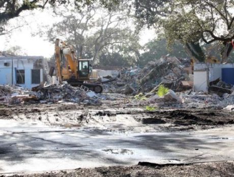 Old St. Edward’s Lower School turned into rubble