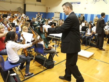 Instrument donation at Oslo Middle School