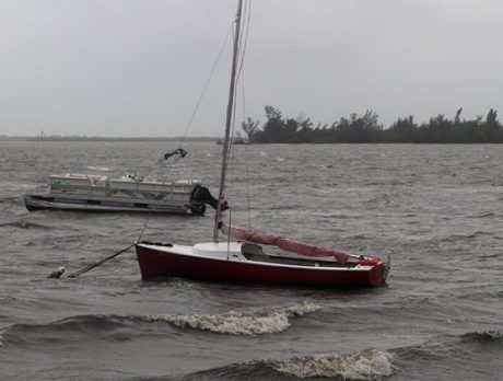 Hurricane Irene churns up the lagoon