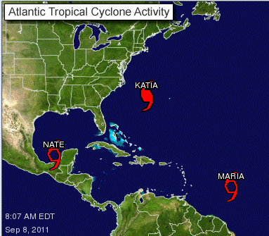 3 named storms brewing in Atlantic, tropics