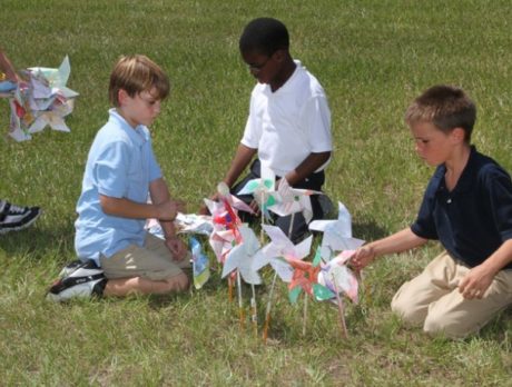 Sebastian Elementary students pin peace on pinwheels