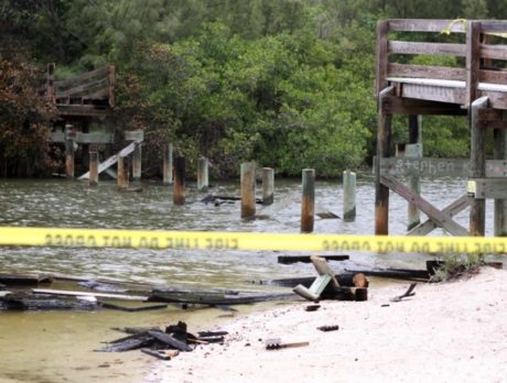 Round Island bridge fire