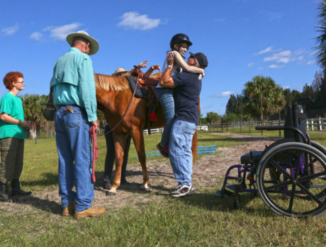 Horseback riding helps physically challenged children