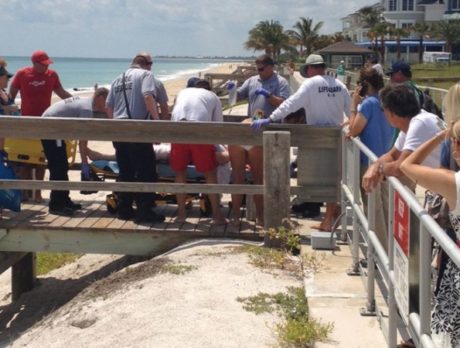 German survivor of shark on mend; thanks Vero Beach lifeguard