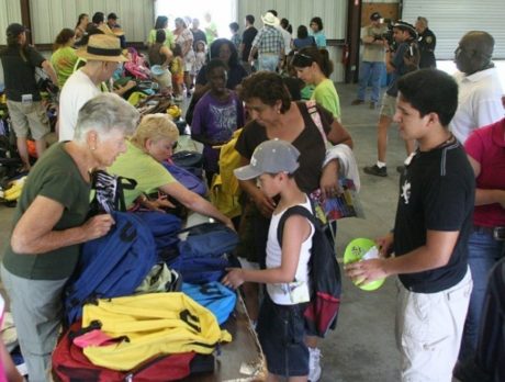 Backpack giveaway eases back-to-school supply burden