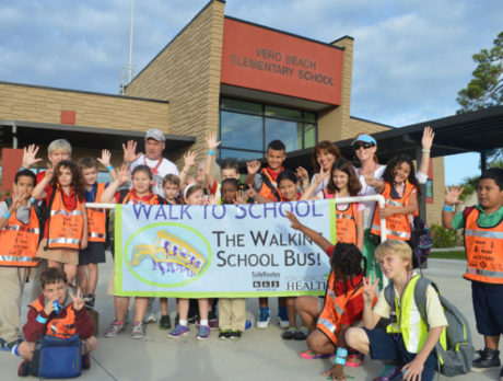 Vero Beach Elementary rallies students for Walk to School Day