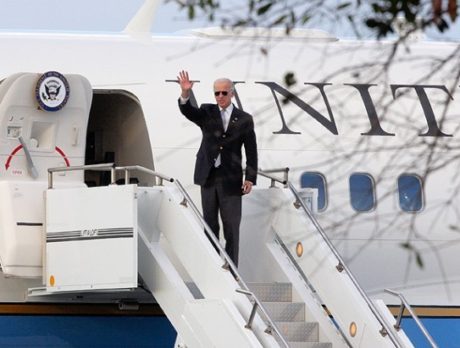 Vice President Joe Biden departs Vero Beach