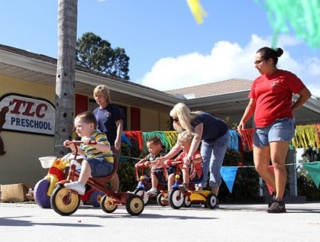 Tikes on trikes at TLC Preschool help others with St. Jude’s ride-a-thon