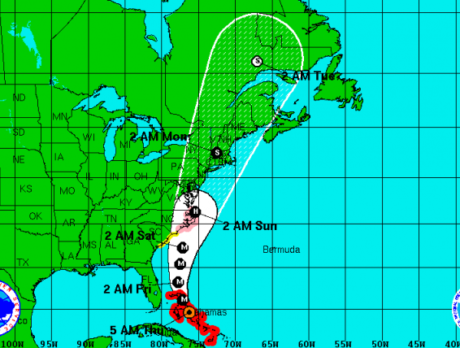 Hurricane Irene – Category 3 – Aug. 25 8 a.m.