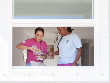 Women strap on tool belts to help build Habitat homes