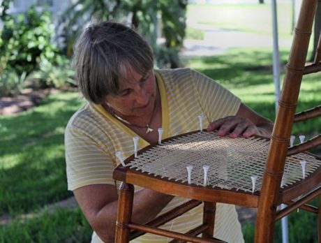 Chair repair demo in Vero Beach