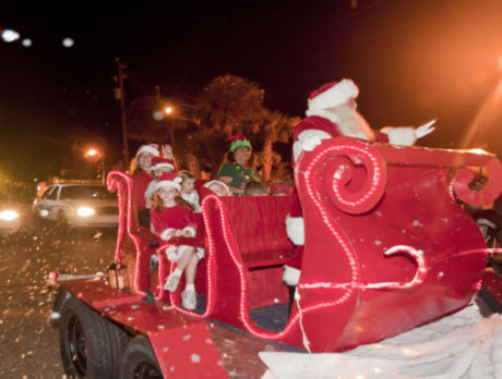 Parade marches through Sebastian bringing Santa, Mrs. Claus