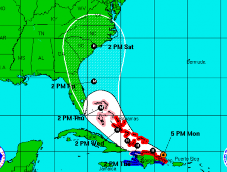 Hurricane Irene – Aug. 22 5 p.m. update