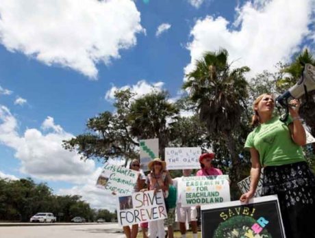 Earth Day protest at Beachland Elementary