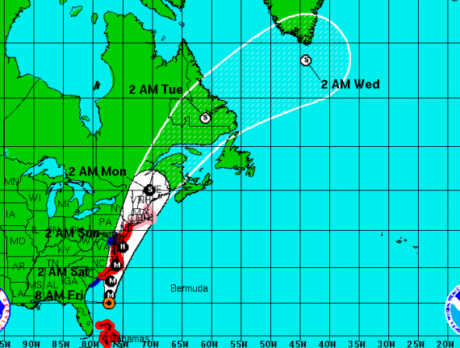 Hurricane Irene – Aug. 26 – 8 a.m.