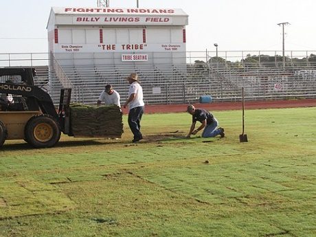 Getting ready for football at VBHS