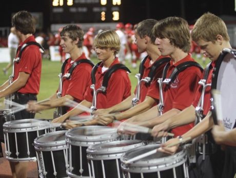 The VBHS drumline keeps playing