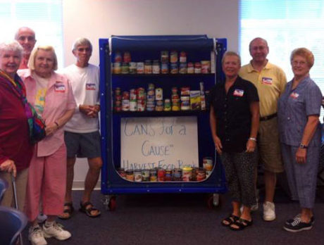 Poll workers participate in “Cans for a Cause”