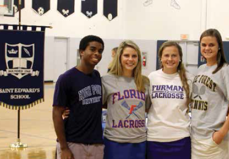 Four St. Edward’s athletes sign on with colleges