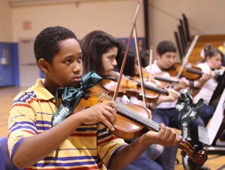 Gift of new violins, cellos music to Oslo Middle students’ ears