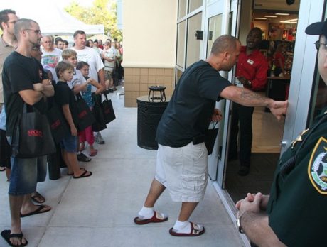 First customer in during grand opening